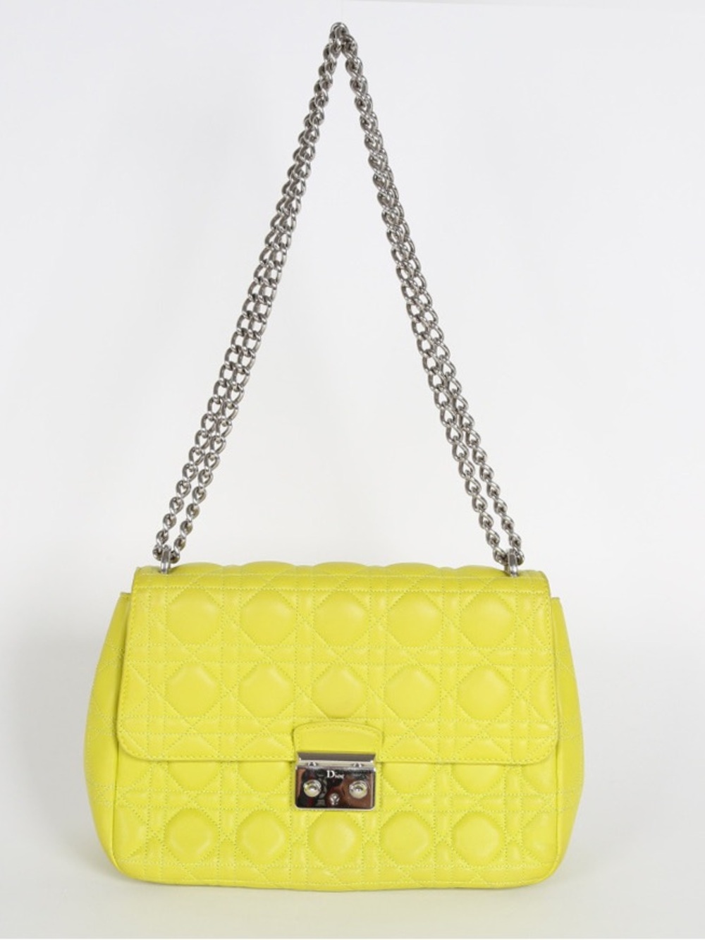 ‼️Authentic Christian Dior Miss Dior Yellow  Leather Cannage Shoulder Bag